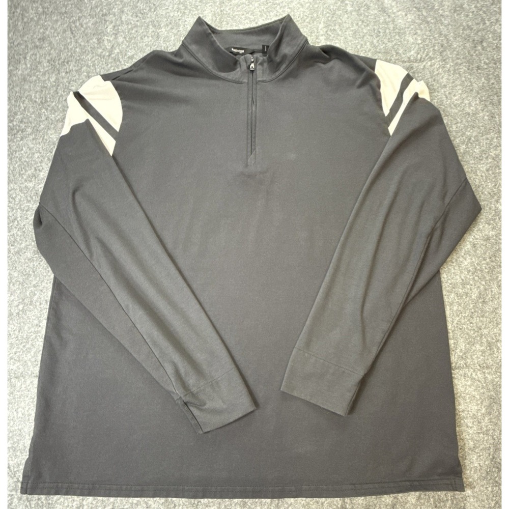 Radmor Golf Men's Cap Stripe Pullover  Mens Size XL Long Sleeve Gray